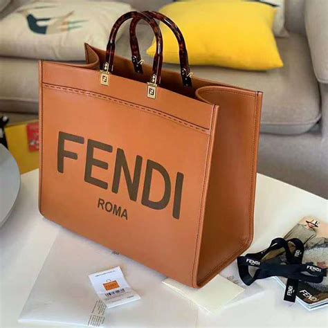 fendi brown leather bag roma|fendi roma bag price.